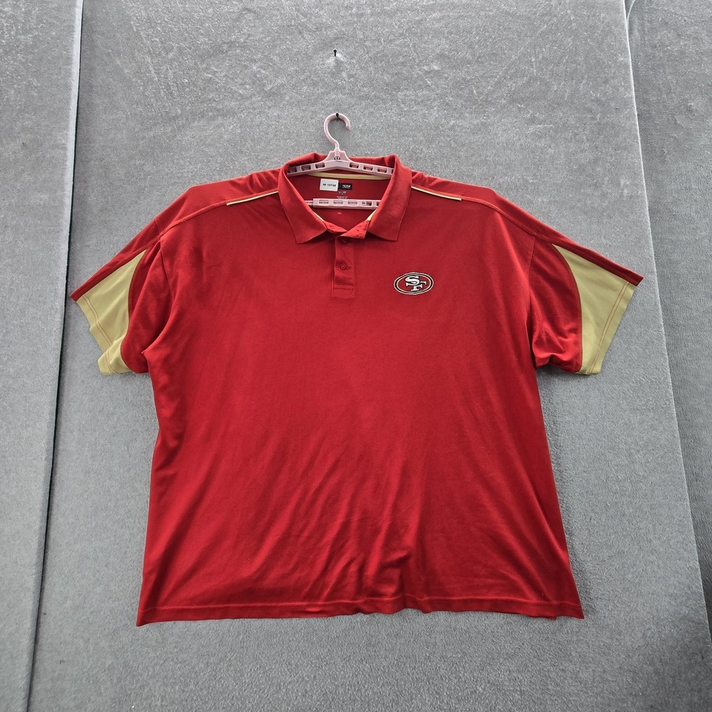 San Francisco 49ers Men‎ Polo 5X Red NFL Team Apparel Logo Sportswear